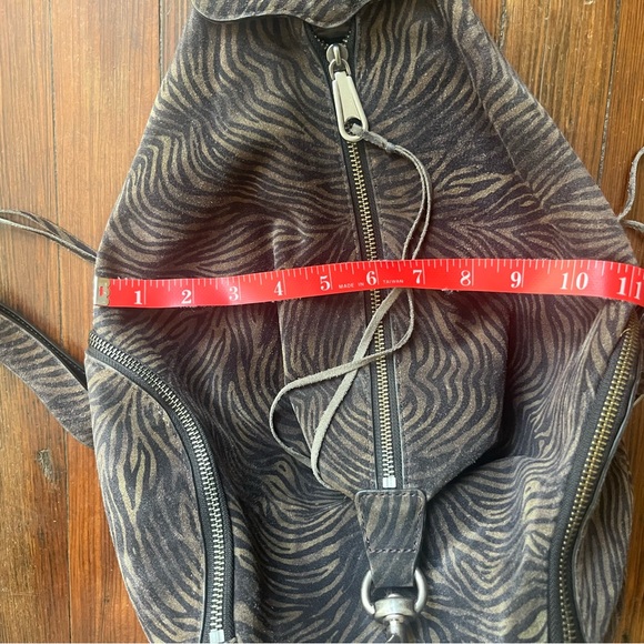 Rebecca Minkoff Black Leather/suede zebra print Backpack - Picture 8 of 9